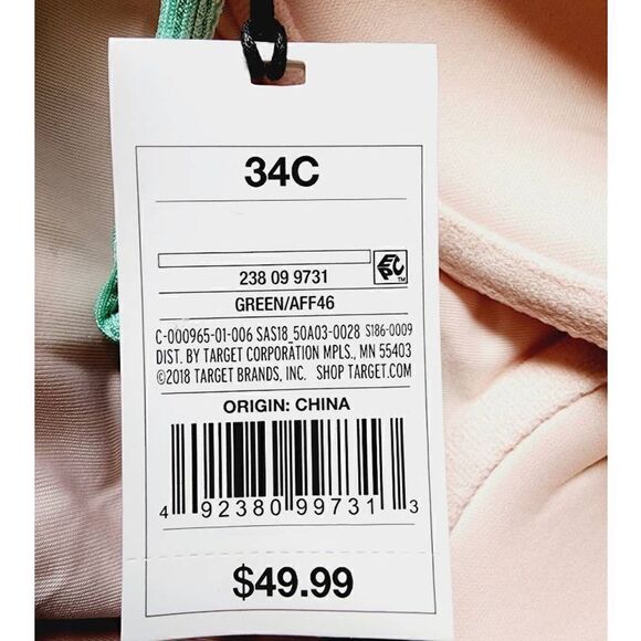 Shade & Shore Womens One Piece Swimsuit Green Cut Out Sweetheart Neck 34C - Picture 7 of 9